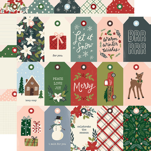 Simple Stories Winter Cottage Tags Paper