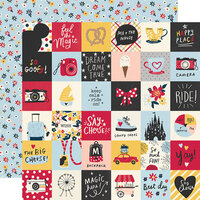 Simple Stories - Say Cheese Main Street Collection - 12 x 12 Double Sided Paper - 2 x 2 Elements