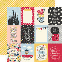 Simple Stories - Say Cheese Main Street Collection - 12 x 12 Double Sided Paper - 3 x 4 Elements