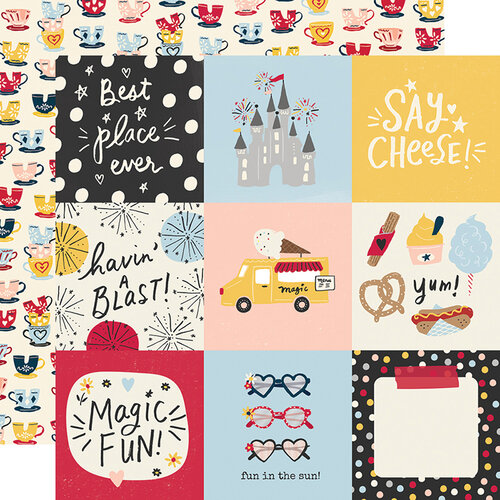 Simple Stories - Say Cheese Main Street Collection - 12 x 12 Double Sided Paper - 4 x 4 Elements