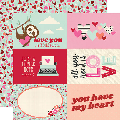 Simple Stories - Sweet Talk Collection - 12 x 12 Double Sided Paper - 4 x 6 Elements