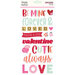 Simple Stories - Sweet Talk Collection - Foam Stickers