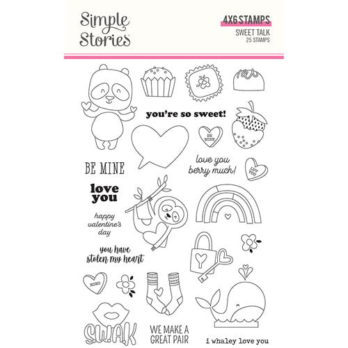 Simple Stories - Sweet Talk Collection - Clear Photopolymer Stamps