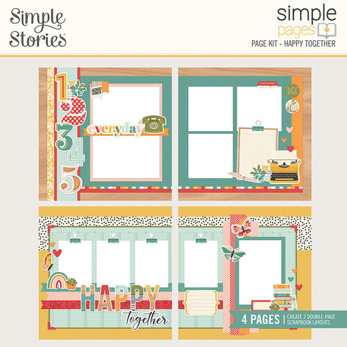 Simple Stories - Hello Today Collection - Simple Pages Page Kit - Happy Together