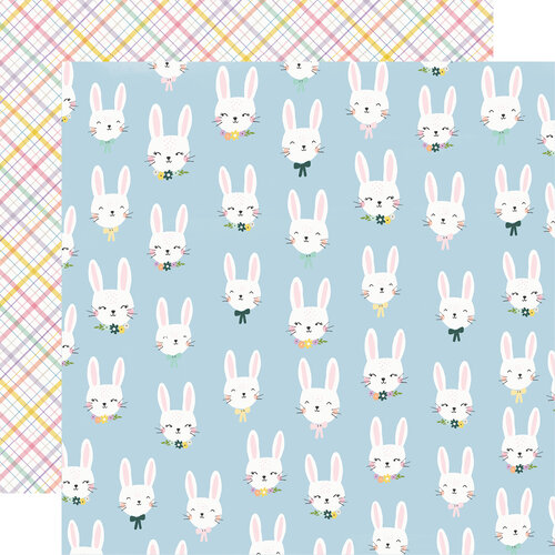 Simple Stories - Bunnies and Blooms Collection - 12 x 12 Double Sided Paper - Bunny Love