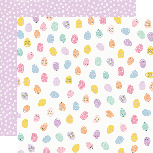 Simple Stories - Bunnies and Blooms Collection - 12 x 12 Double Sided Paper - Egg Hunt