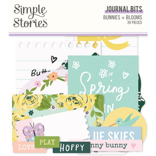 Simple Stories - Bunnies and Blooms Collection - Ephemera - Journal Bits