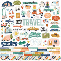 Simple Stories - Safe Travels Collection - 12 x 12 Cardstock Sticker Sheet