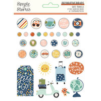 Simple Stories - Safe Travels Collection - Decorative Brads