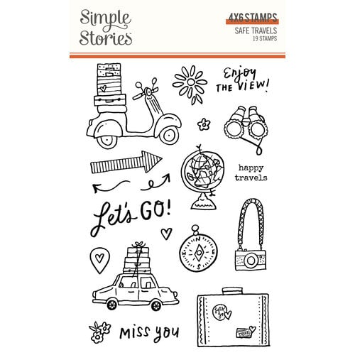Simple Stories - Safe Travels Collection - Clear Photopolymer Stamps