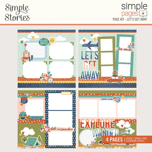 Simple Stories - Simple Pages Collection - Page Kit - Let's Get Away