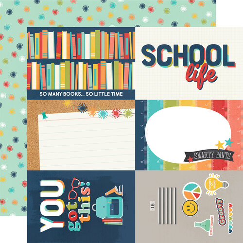 Simple Stories - School Life Collection - 12 x 12 Double Sided Paper - 4 x 6 Elements