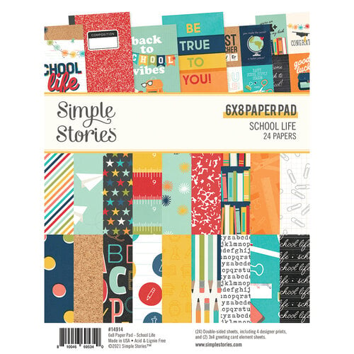 Simple Stories - School Life Collection - 6 x 8 Paper Pad