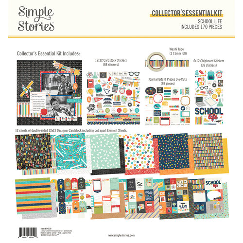 Simple Stories - School Life Collection - 12 x 12 Collector's Essential Kit