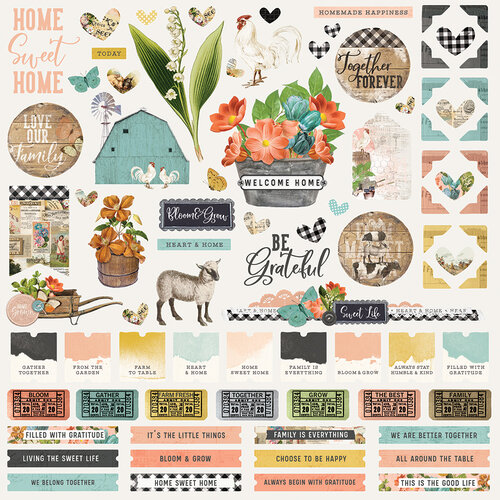 Simple Stories - Simple Vintage Farmhouse Garden Collection - 12 x 12 Cardstock Stickers
