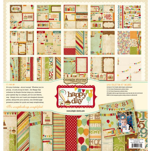Memory Works - Simple Stories - Happy Day Collection - 12 x 12 Collection Kit