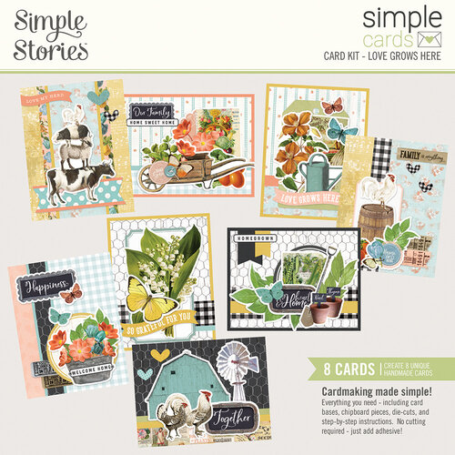 Simple Stories - Simple Cards - Card Kit - Love Grows Here