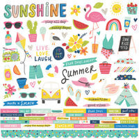 Simple Stories - Sunkissed Collection - 12 x 12 Cardstock Stickers