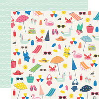 Simple Stories - Sunkissed Collection - 12 x 12 Double Sided Paper - Make A Splash