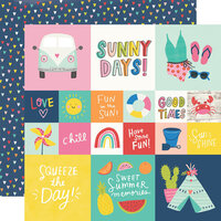 Simple Stories - Sunkissed Collection - 12 x 12 Double Sided Paper - 2 x 2 and 4 x 4 Elements