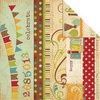 Simple Stories - Happy Day Collection - 12 x 12 Double Sided Paper - Border and Title Strip Elements