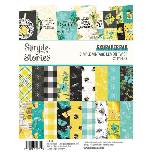 Simple Stories - Simple Vintage Lemon Twist Collection - 6 x 8 Paper Pad