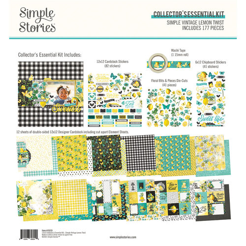 Simple Stories - Simple Vintage Lemon Twist Collection - 12 x 12 Collector's Essential Kit