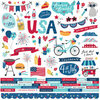Simple Stories - Stars, Stripes and Sparklers Collection - 12 x 12 Cardstock Stickers