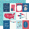 Simple Stories - Stars, Stripes and Sparklers Collection - 12 x 12 Double Sided Paper - Elements and Stars