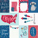 Simple Stories - Stars, Stripes and Sparklers Collection - 12 x 12 Double Sided Paper - Elements and Stars