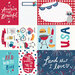 Simple Stories - Stars, Stripes and Sparklers Collection - 12 x 12 Double Sided Paper - Elements and Stripes