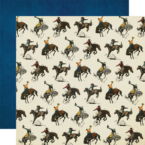 Simple Stories - Howdy! Collection - 12 x 12 Double Sided Paper - Let's Ride