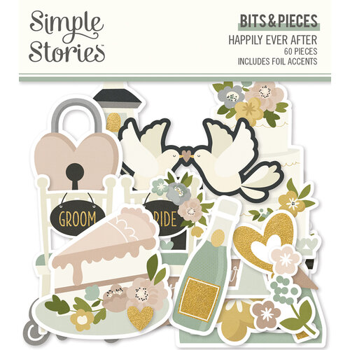 Simple Stories - Happily Ever After Collection - Ephemera - Bits and Pieces