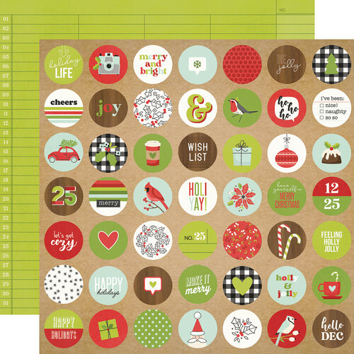 Simple Stories - Make It Merry Collection - Christmas - 12 x 12 Double Sided Paper - Merry Merry Merry