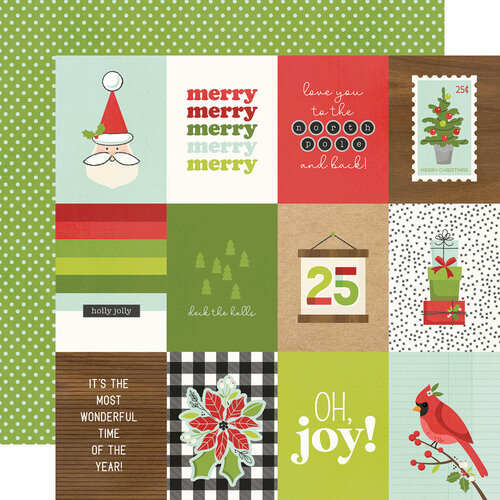 Simple Stories - Make It Merry Collection - Christmas - 12 x 12 Double Sided Paper - 3 x 4 Elements