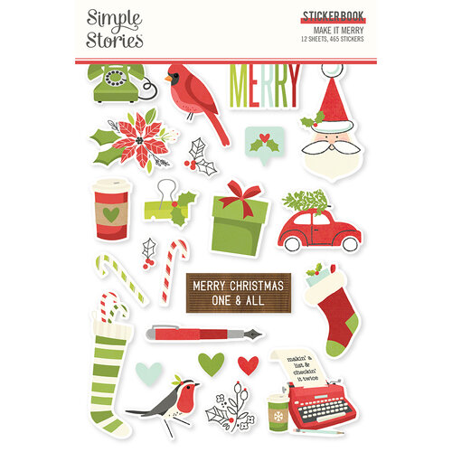 Simple Stories - Make It Merry Collection - Christmas - Sticker Book