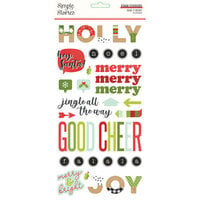 Simple Stories - Make It Merry Collection - Christmas - Foam Stickers