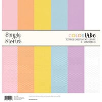 Simple Stories - Color Vibe Collection - 12 x 12 Textured Cardstock Kit - Spring