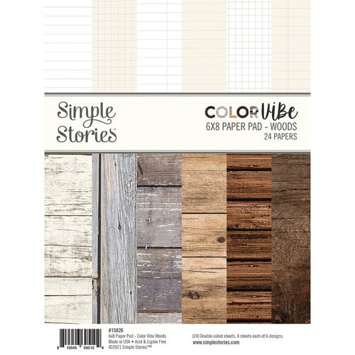 Simple Stories - Color Vibe Collection - 6 x 8 Paper Pad - Woods