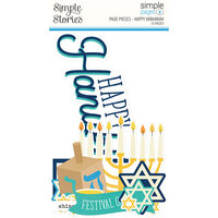 Simple Stories - Simple Pages Collection - Page Pieces - Happy Hanukkah