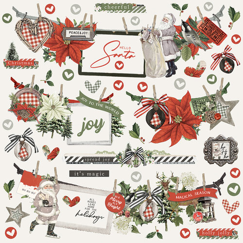 Simple Stories - Simple Vintage Rustic Christmas Collection - 12 x 12 Cardstock Stickers - Banners