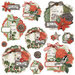 Simple Stories - Simple Vintage Rustic Christmas Collection - Chipboard Clusters