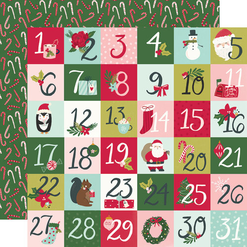 Simple Stories - Holly Days Collection - Christmas - 12 x 12 Double Sided Paper - 2 x 2 Elements