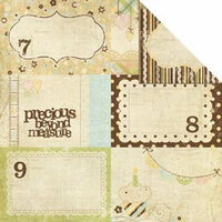 Simple Stories - Baby Steps Collection - 12 x 12 Double Sided Paper - Journaling Card Elements 2