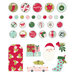 Simple Stories - Holly Days Collection - Christmas - Decorative Brads