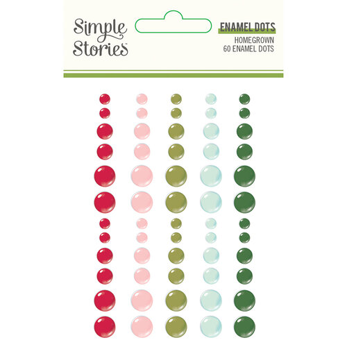 Simple Stories - Holly Days Collection - Christmas - Enamel Dots