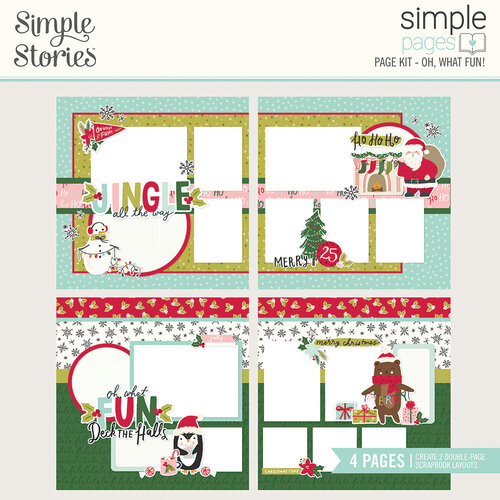 Simple Stories - Simple Pages Collection - Christmas - Page Kit - Oh, What Fun!