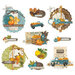 Simple Stories - Simple Vintage Country Harvest Collection - Chipboard Clusters