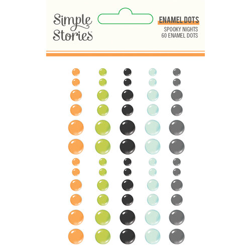 Simple Stories - Spooky Nights Collection - Halloween - Enamel Dots