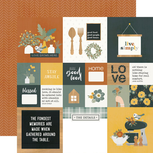 Simple Stories - Hearth and Home Collection - 12 x 12 Double Sided Paper - 2 x 2 and 4 x 4 Elements